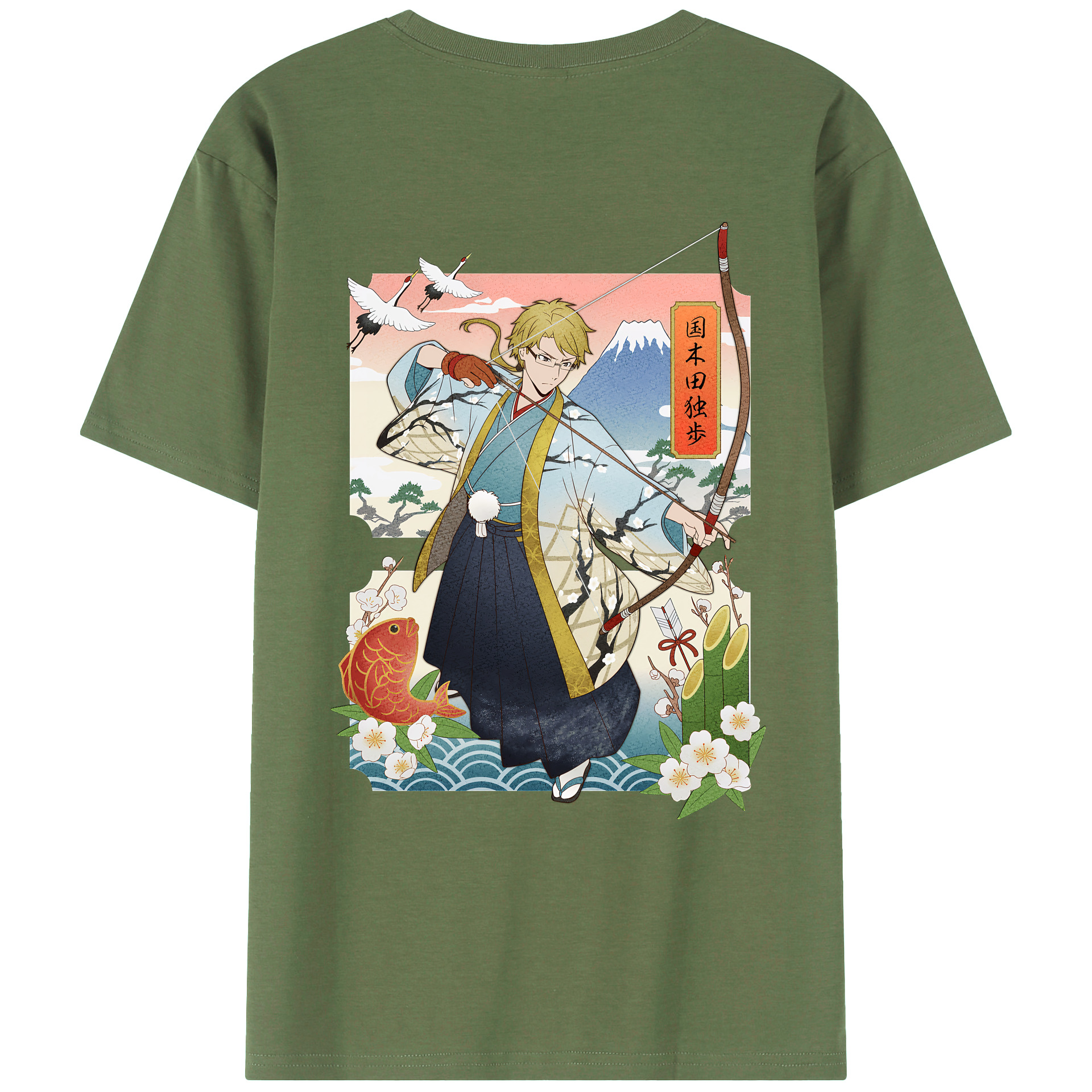 （画像用） 文豪ストレイドッグス Bungo Stray Dogs 綿100％ メンズ半袖Tシャツ（バックプリント） 通気性